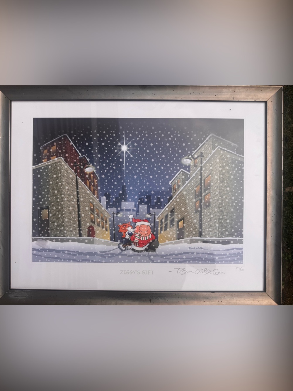 Ziggy’s Gift Tom Wilson Signed Numbered Lithograph with Frame 18”x24”